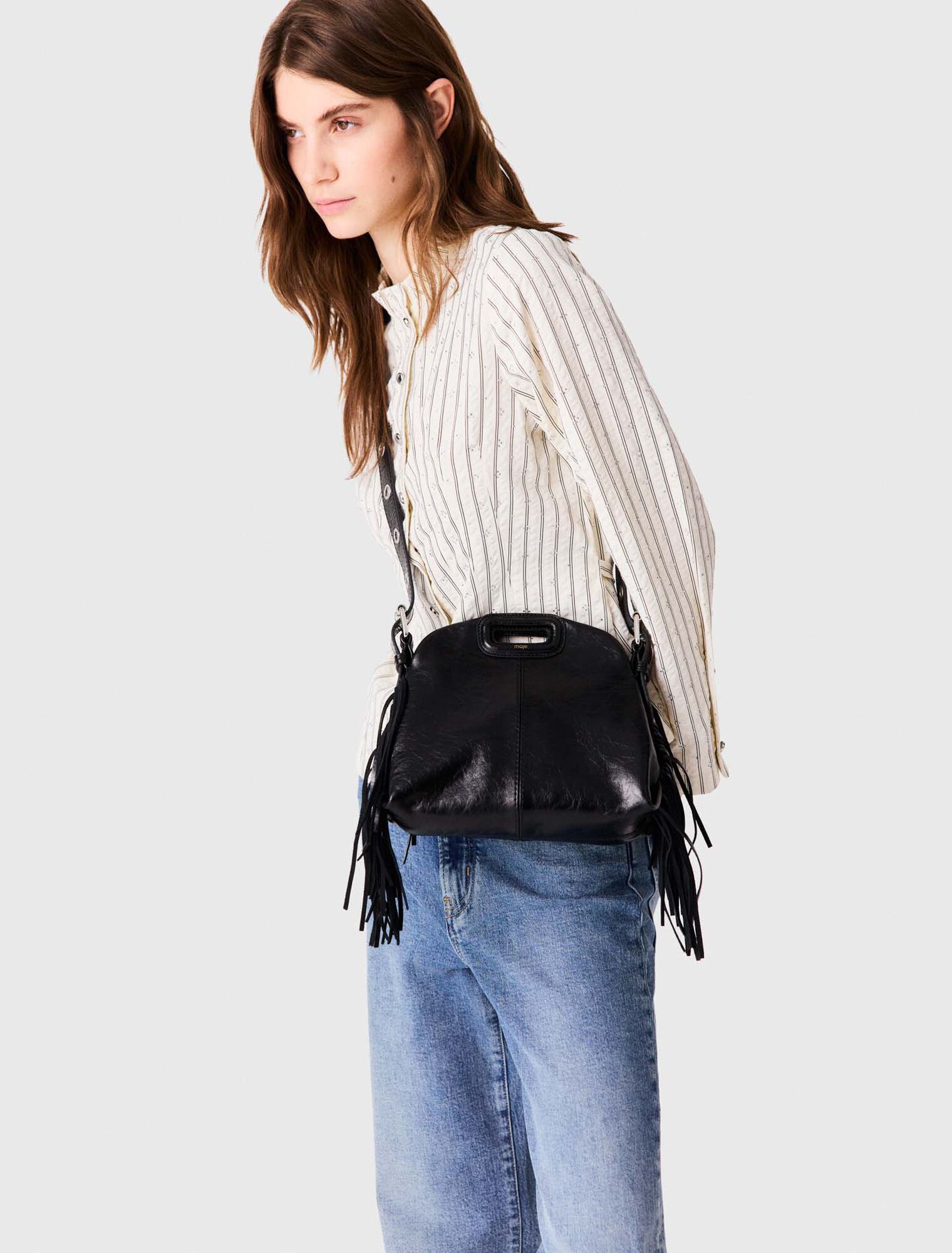 Miss M mini cracked leather bag