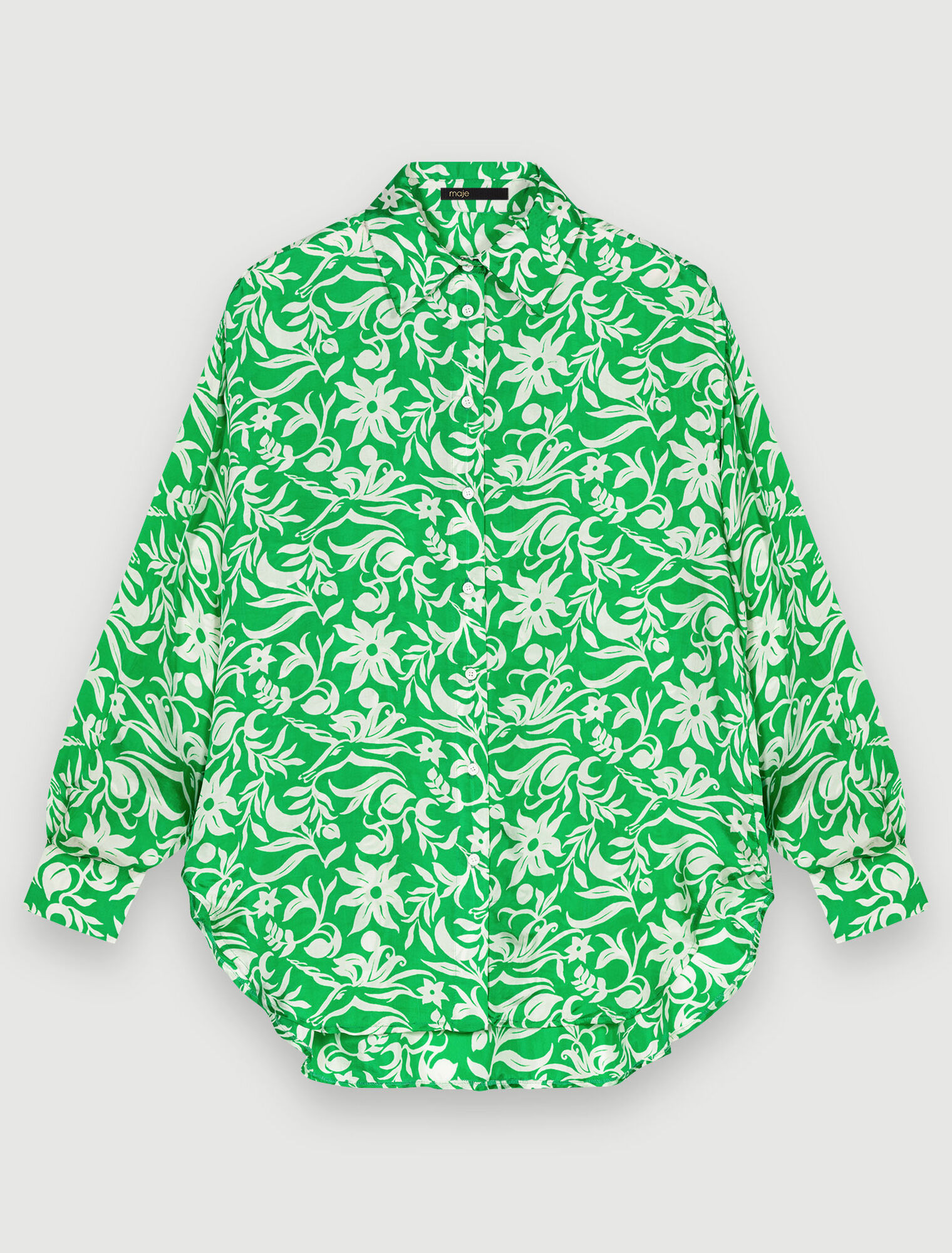 Printed satin shirt
