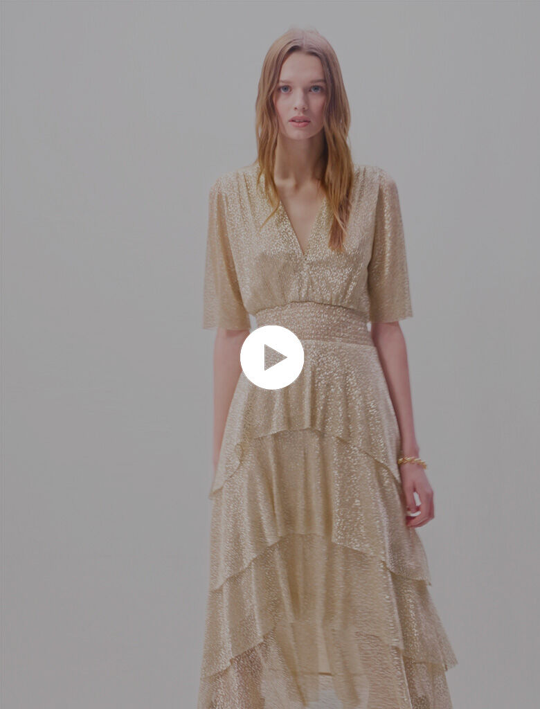 Maje gold dress top