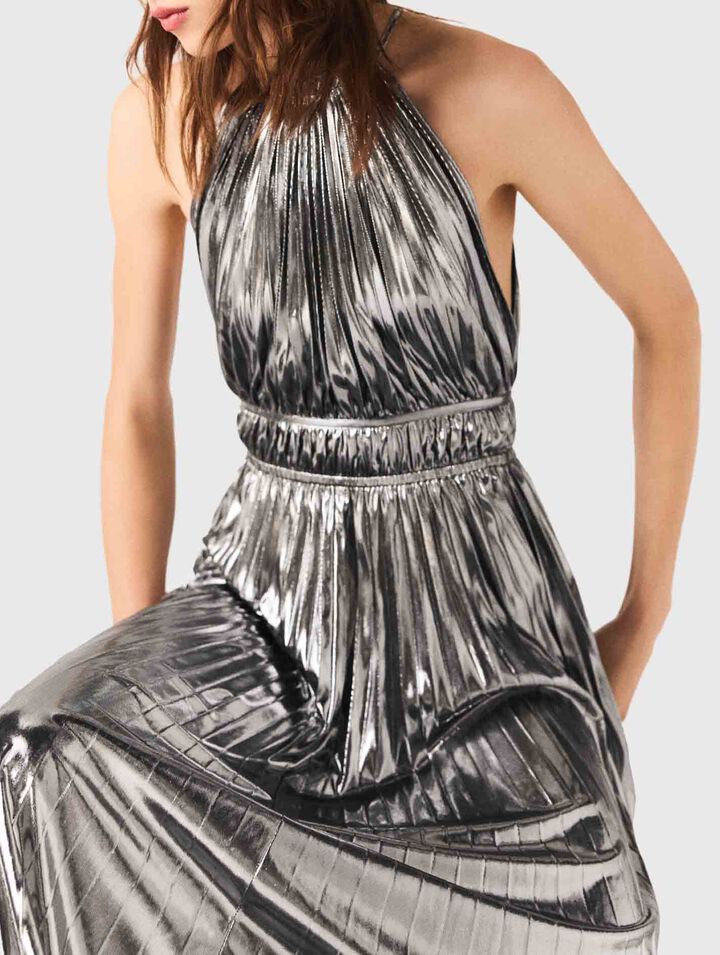 Pleated maxi dress