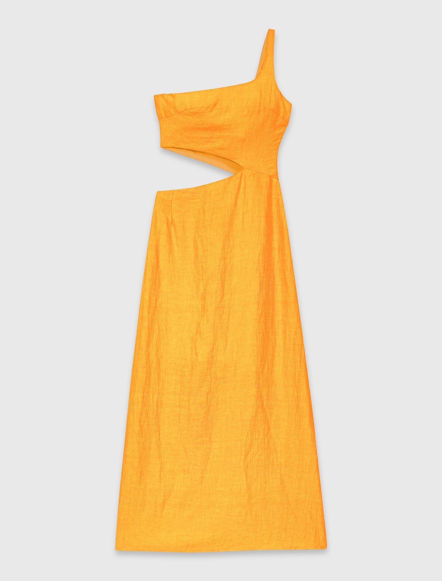 Asymmetrical Linen-Blend Dress 11