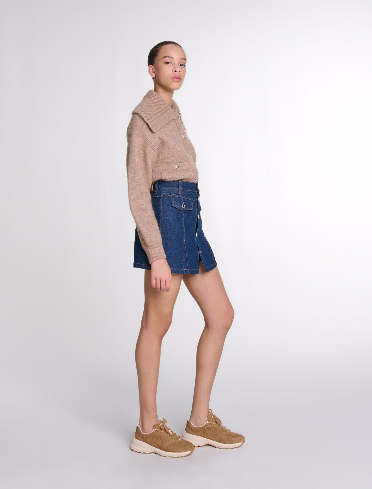 Denim skort
