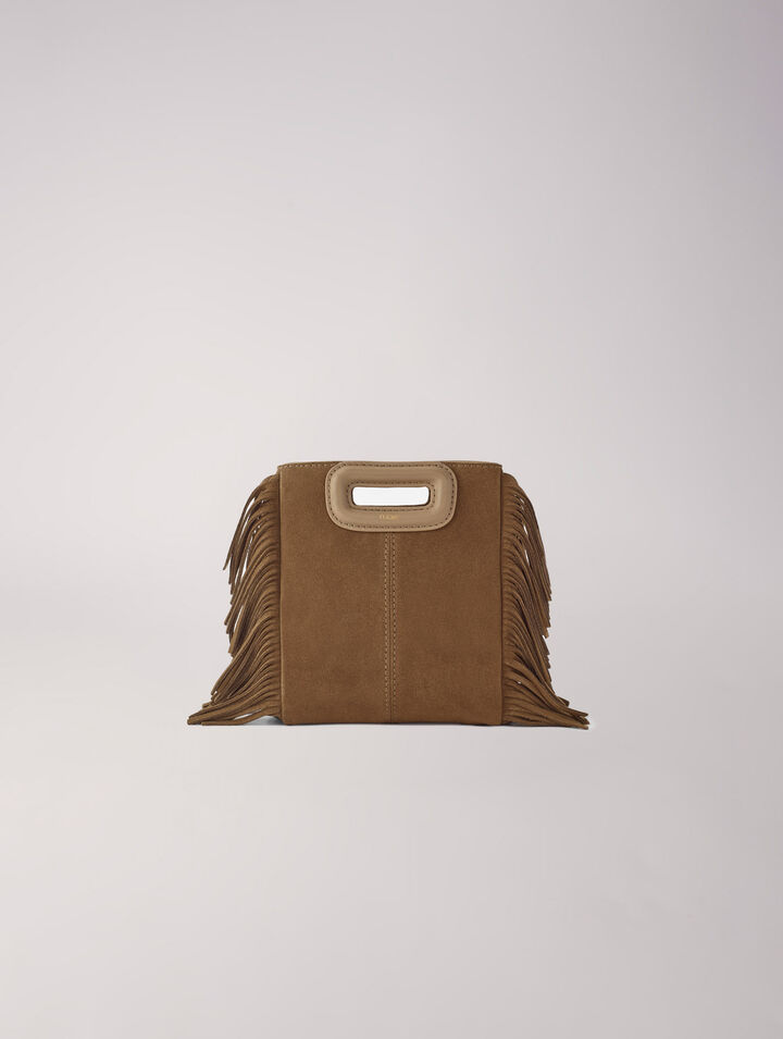 M mini bag in suede leather