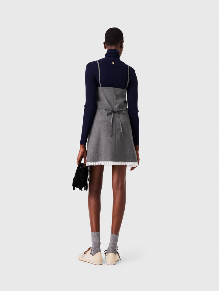 Short tailored dress with lace