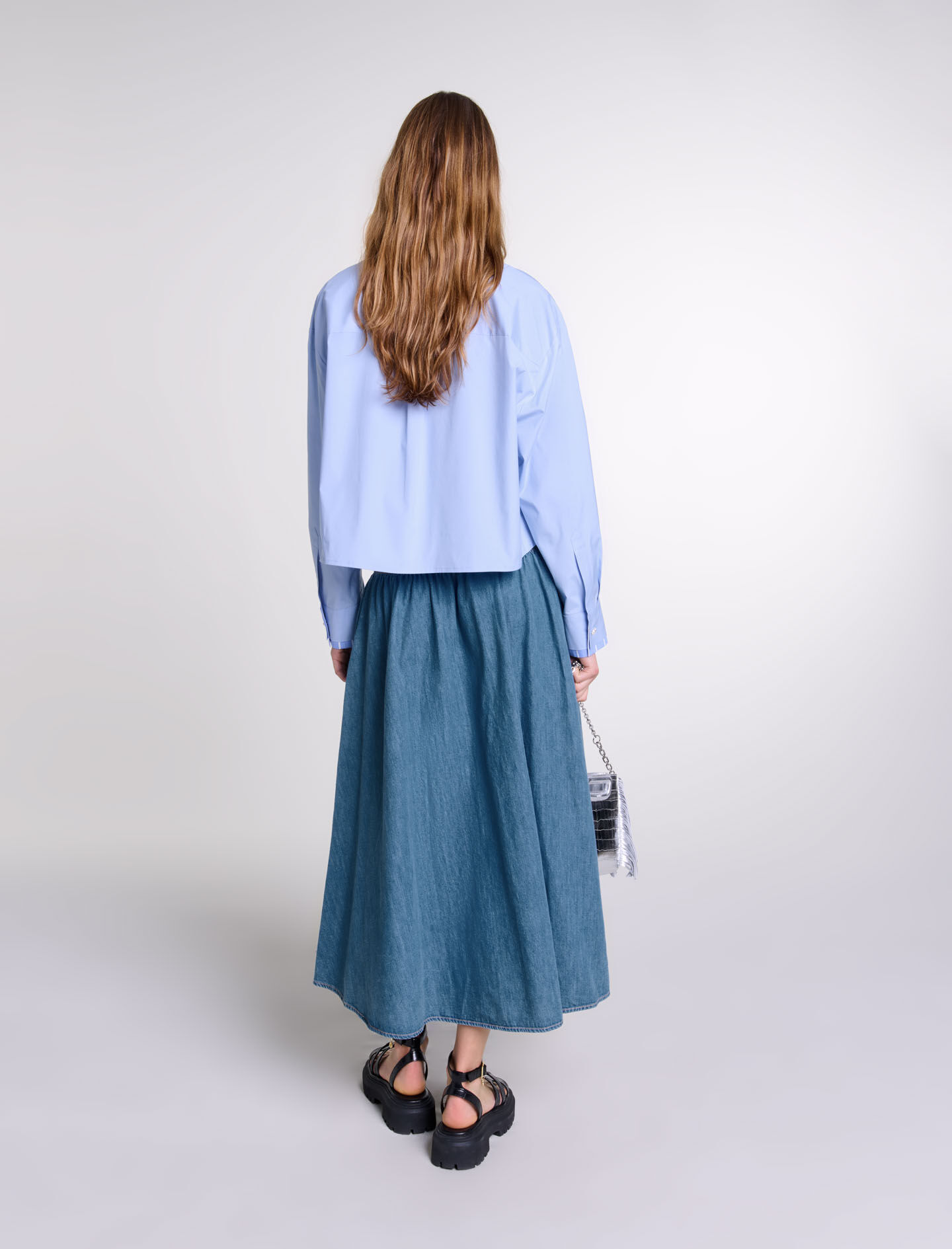 Amazon.com: Molilove 2 Piece Outfits Women Denim Skirt Set