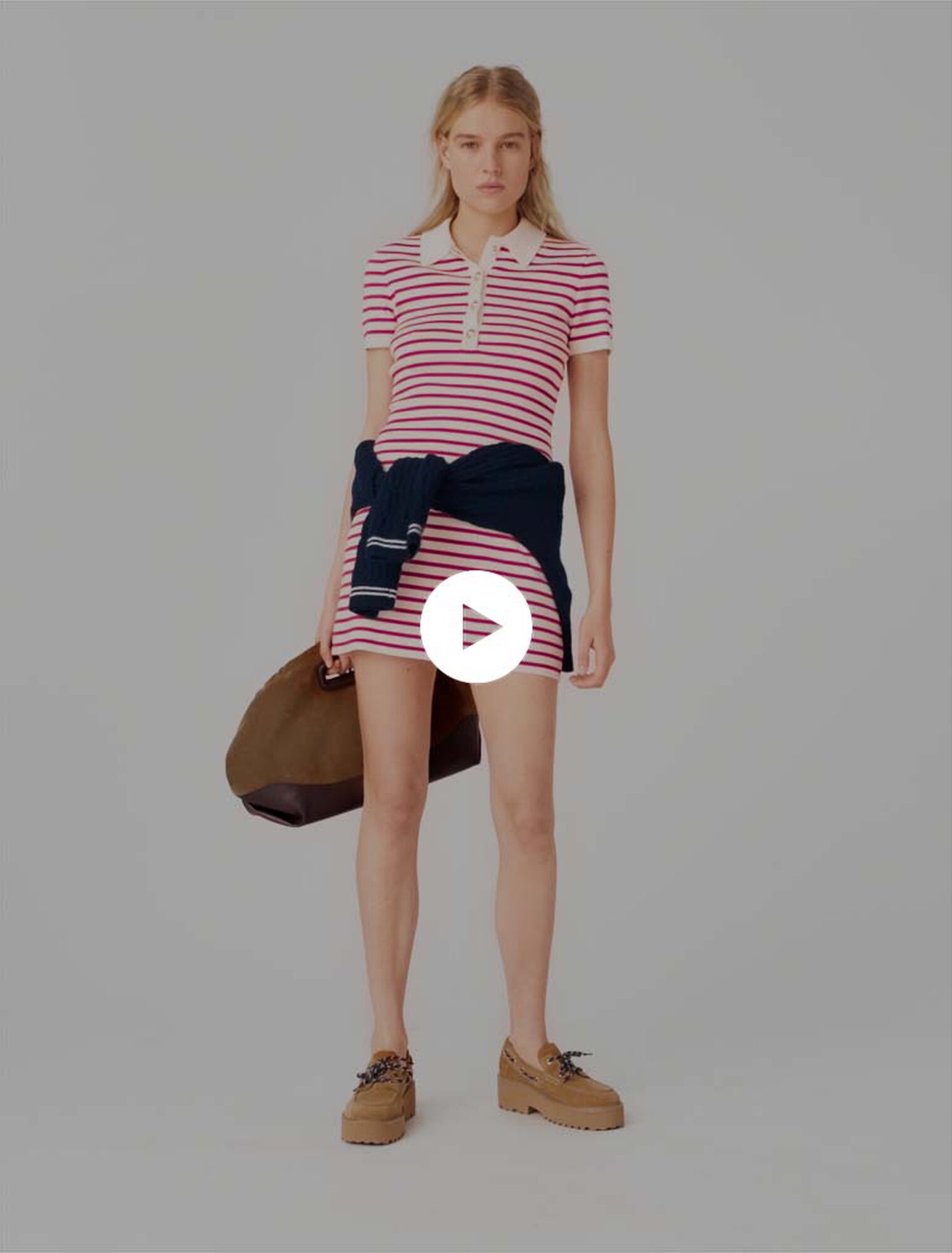 Striped polo dress