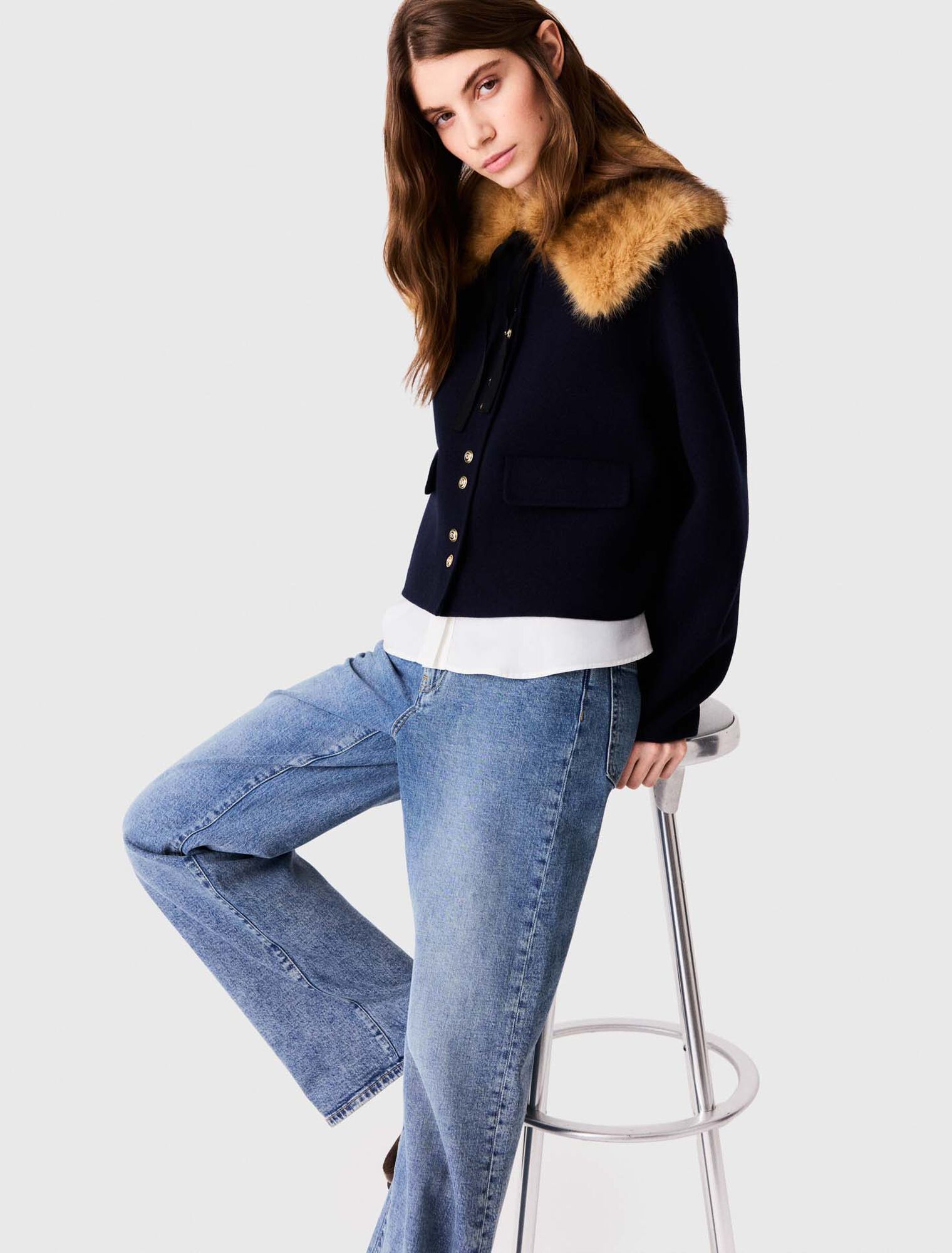 Short double-faced coat