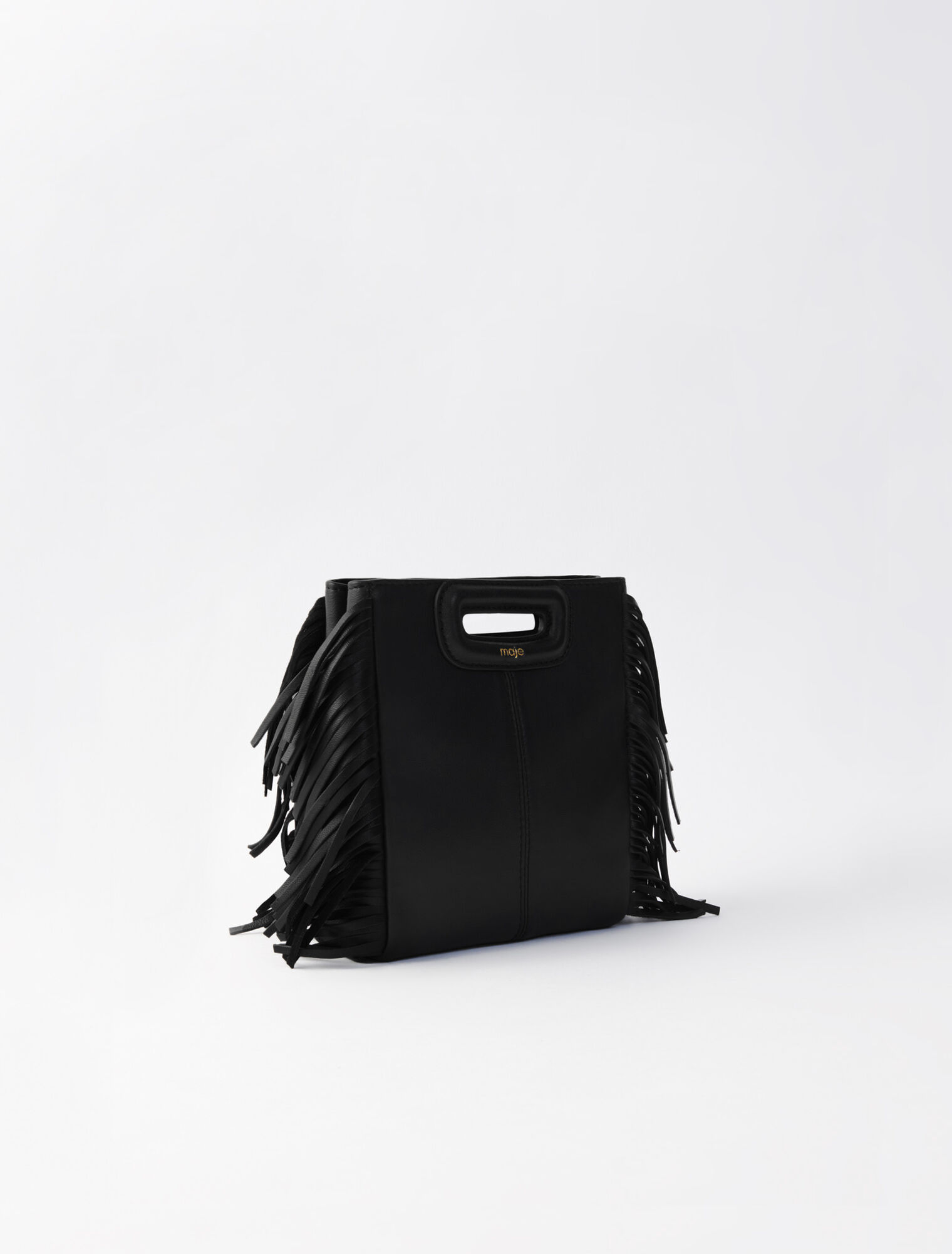 Leather bag with chain strap