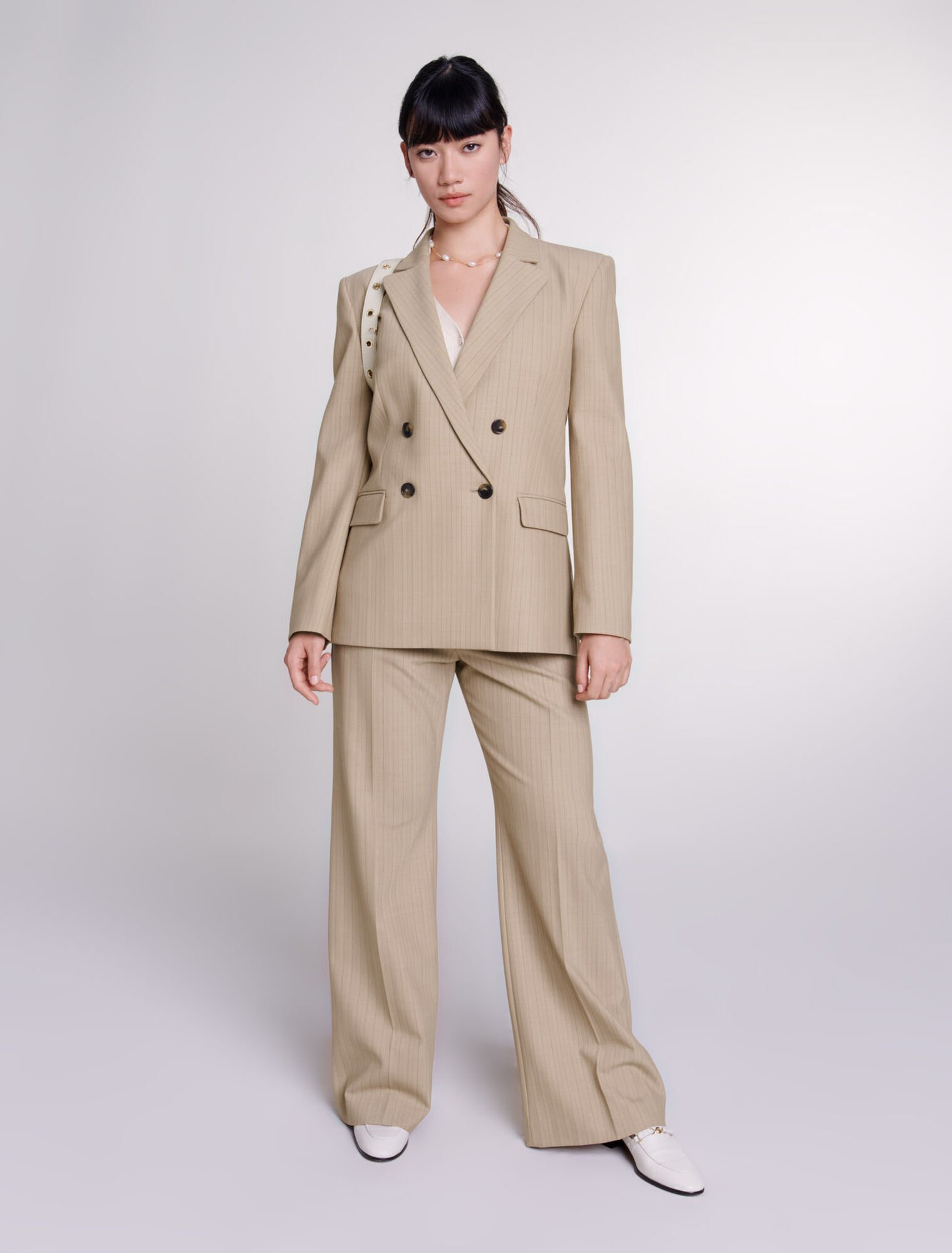 Striped suit jacket
