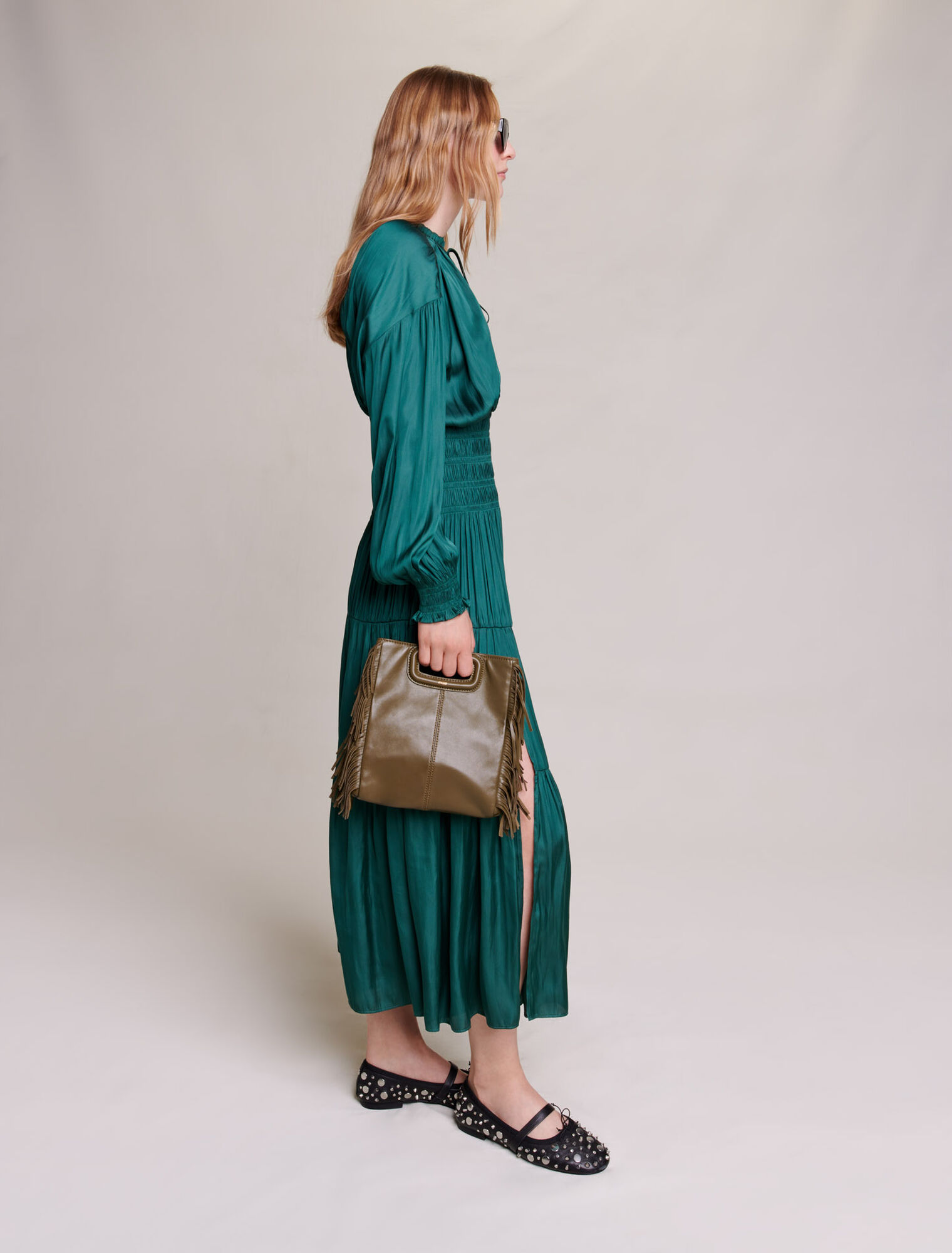 Satin-look maxi dress