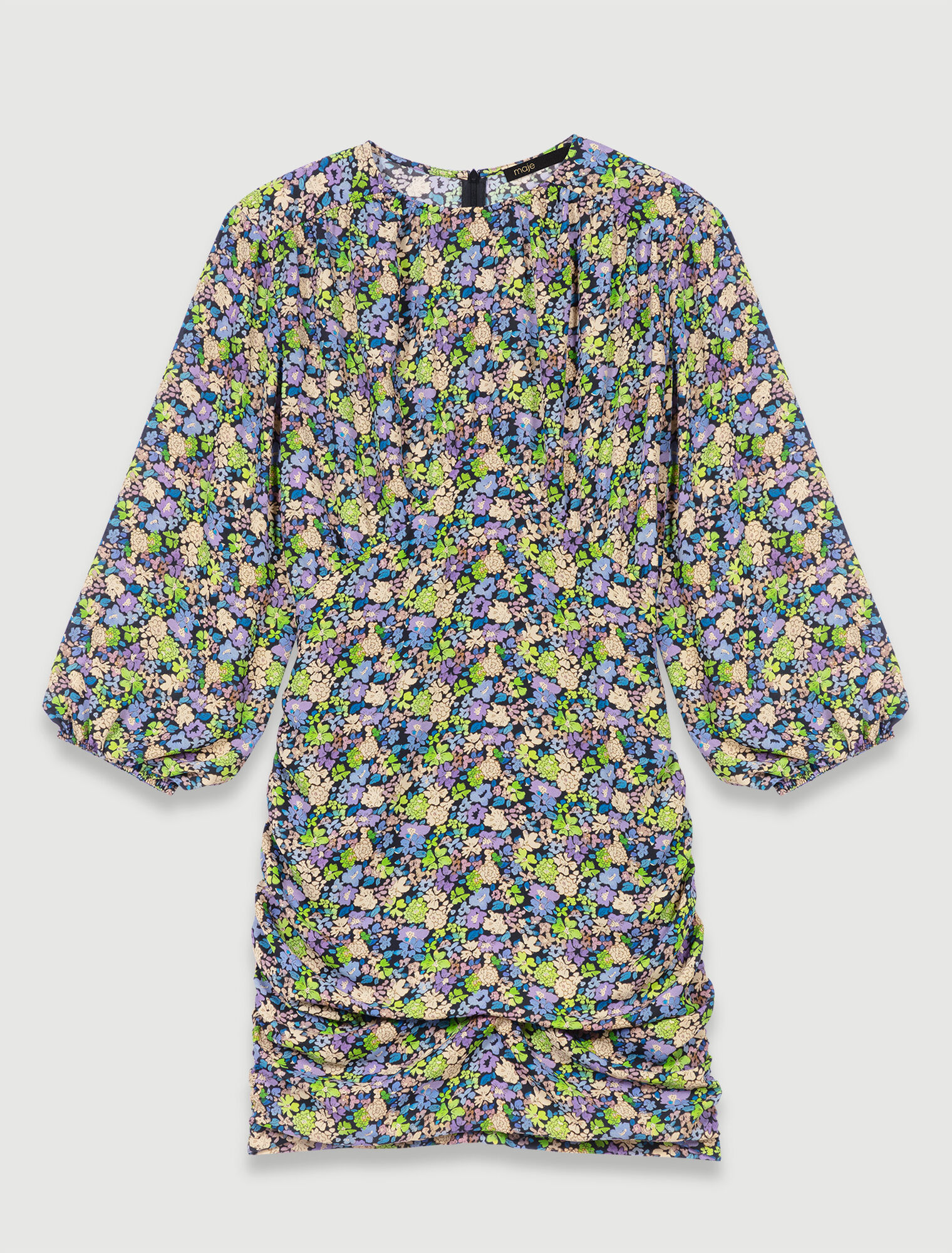 Short dress with floral print