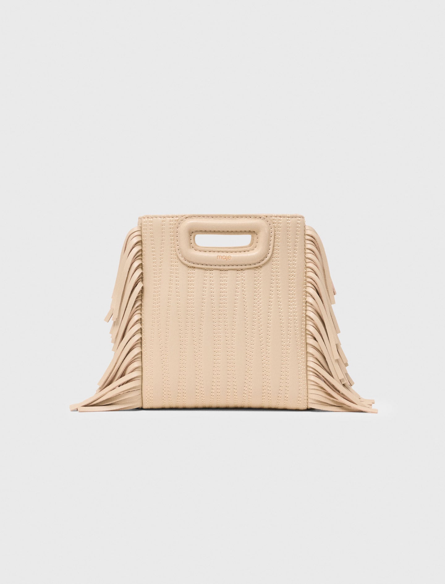 Topstitched leather mini M bag 9