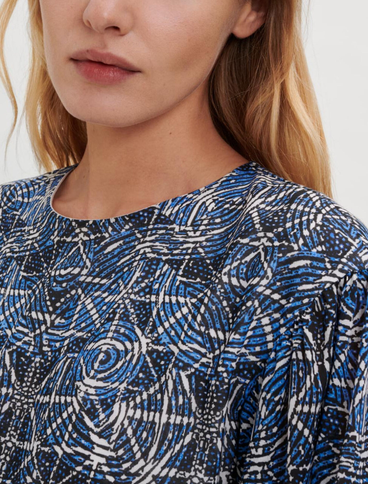 Printed cotton voile dress