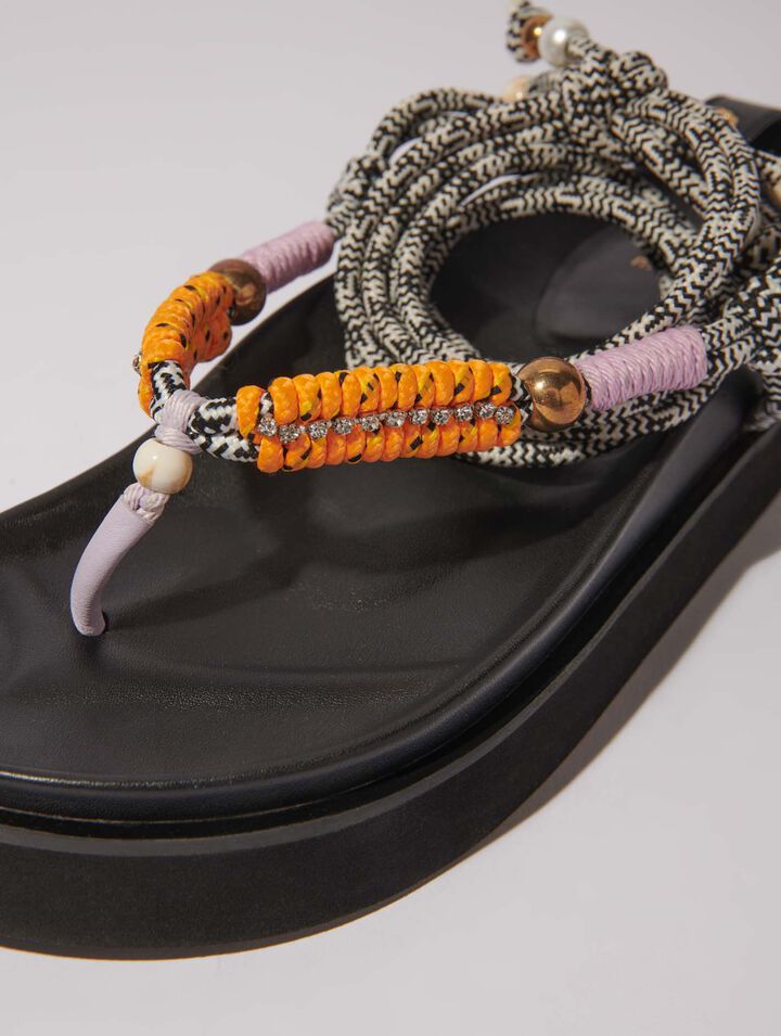 Sandals with braided straps