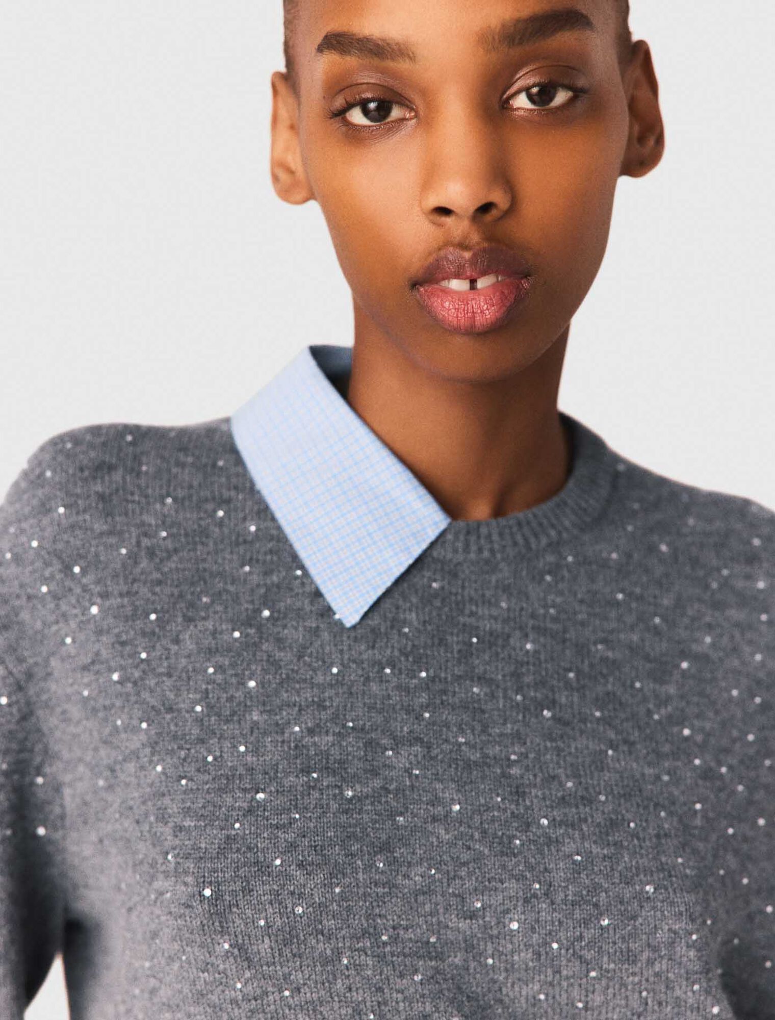 Removable rhinestone trim jumper