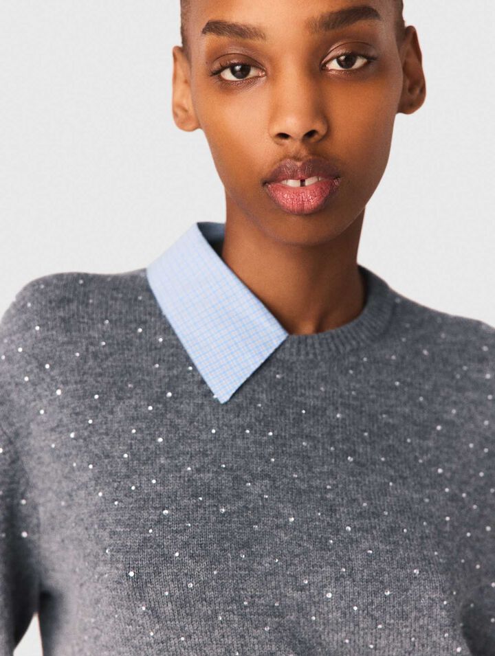 Removable rhinestone trim jumper