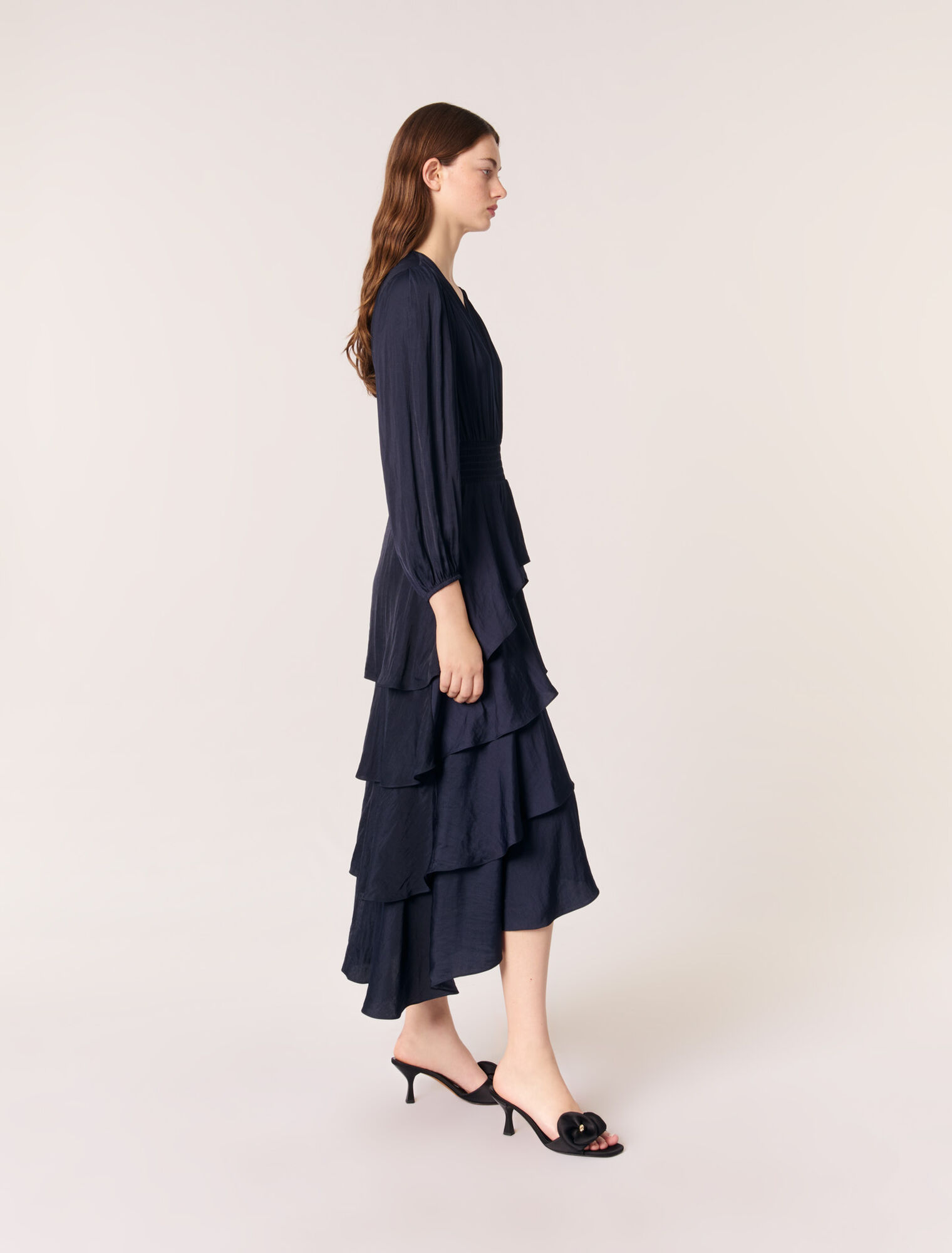 Ruffled maxi dress