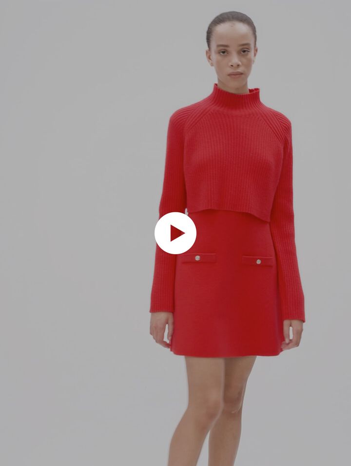 Knit 2-in-1 short dress