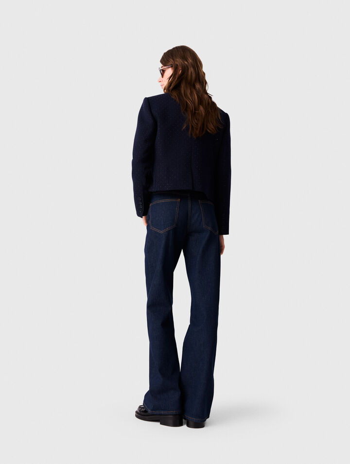 Cropped suit jacket