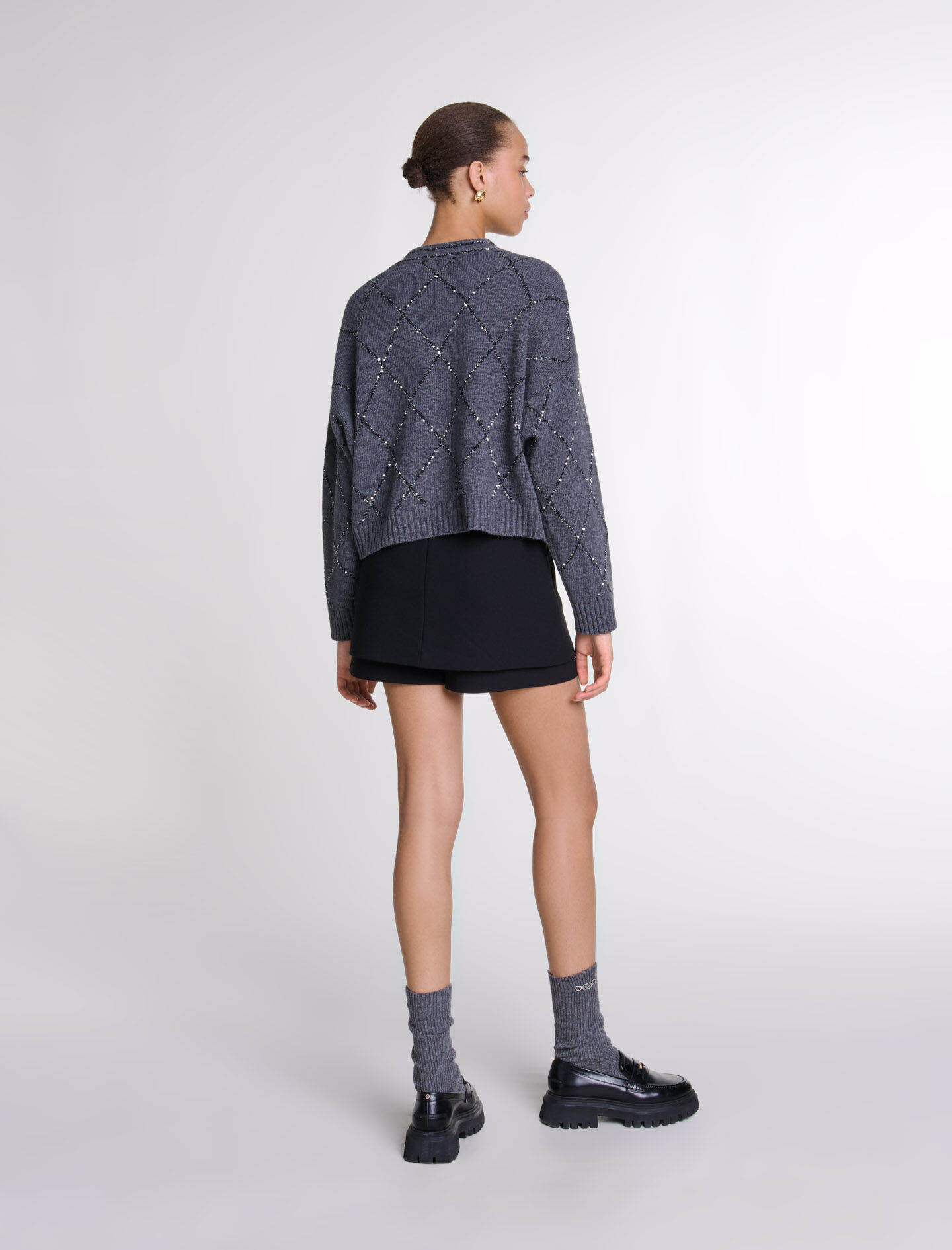 Sequin knit cardigan - Cardigans | Maje