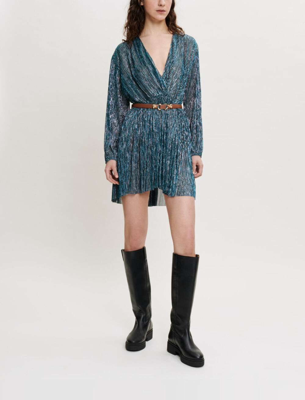 Maje pleated dress on sale