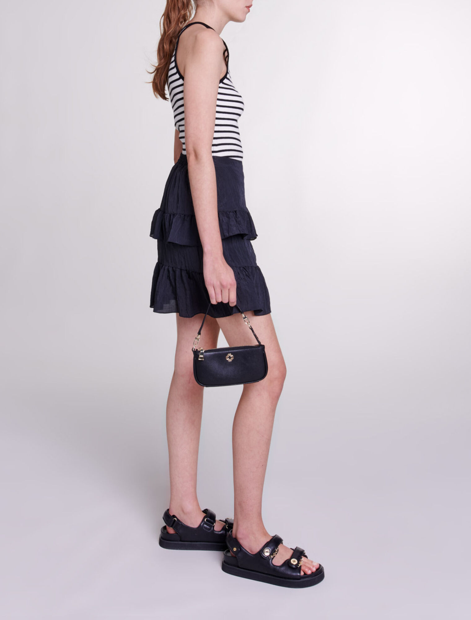 Short ruffled skirt