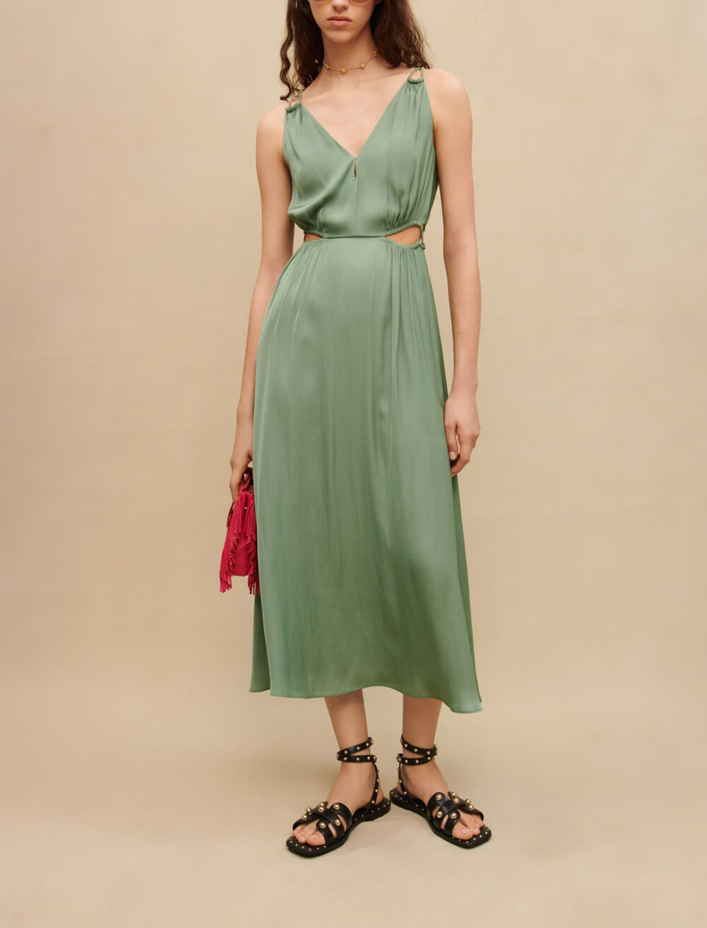 Openwork midi dress Dresses Maje