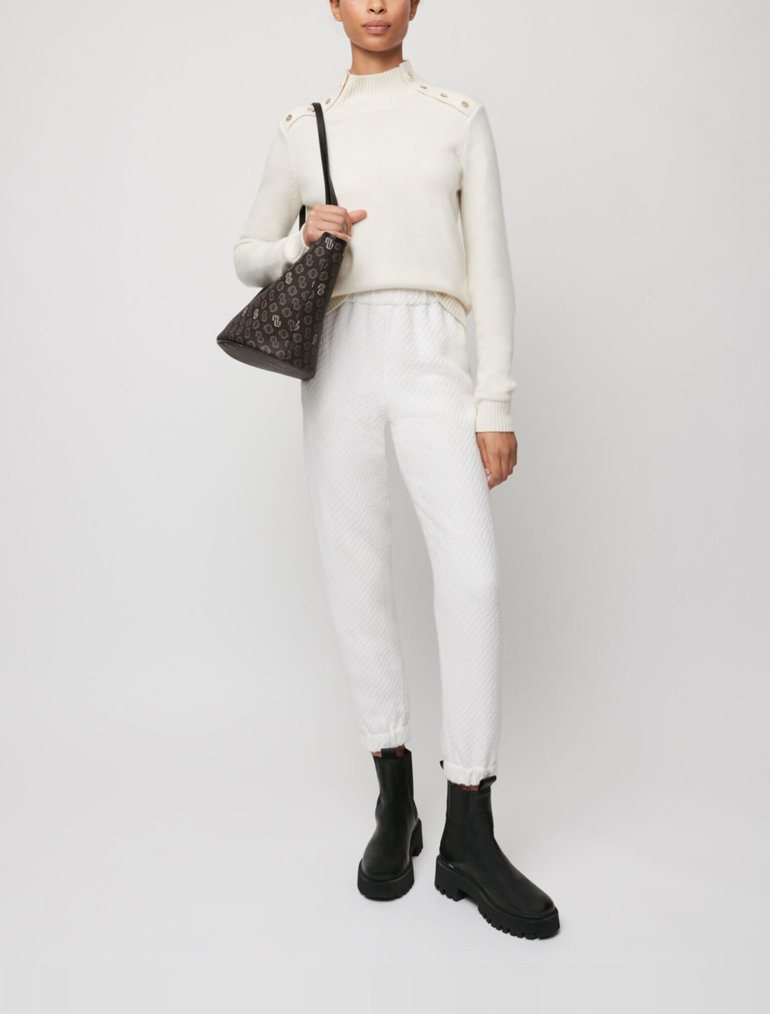 Tweed-style jogging pants