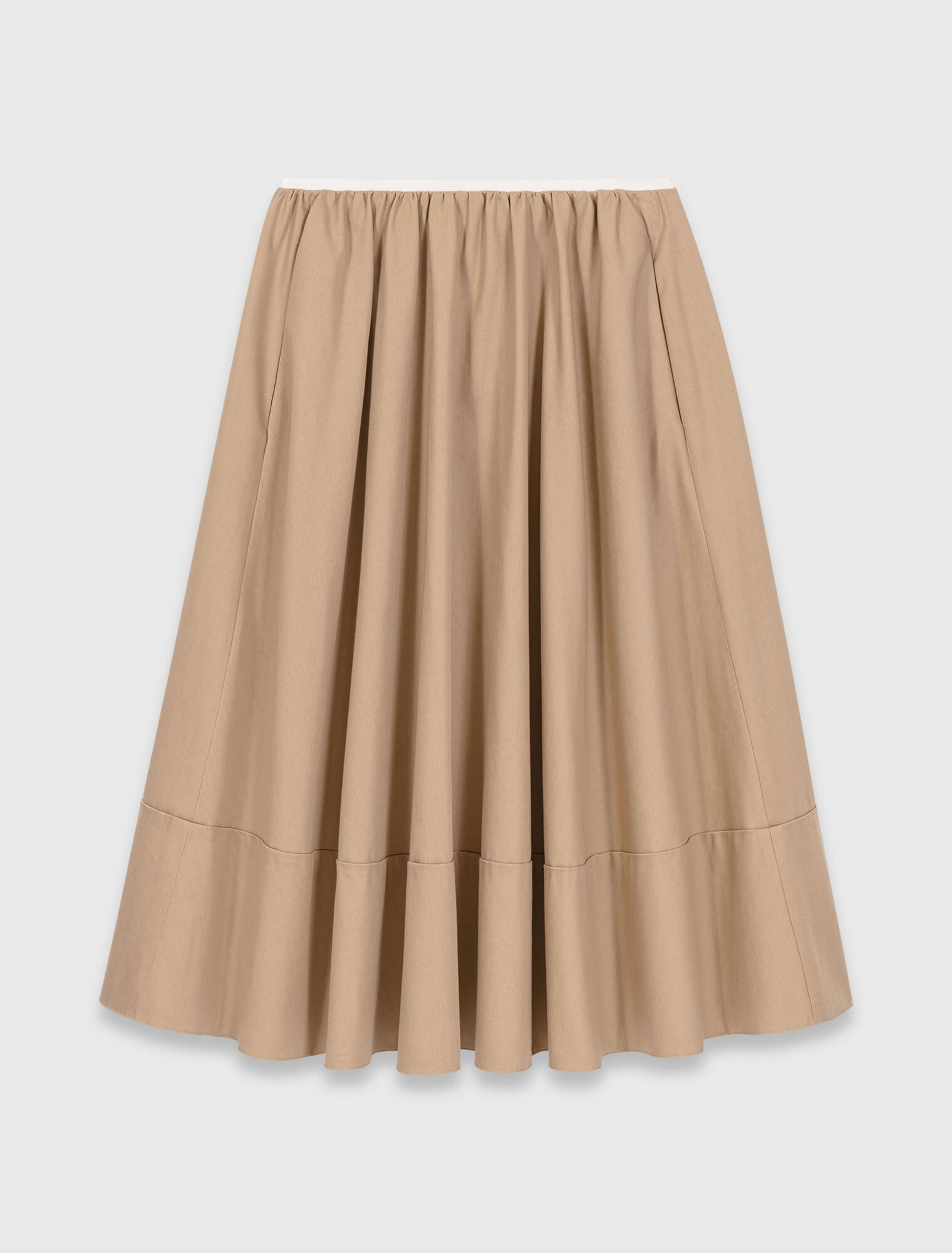 Mid-length cotton skirt