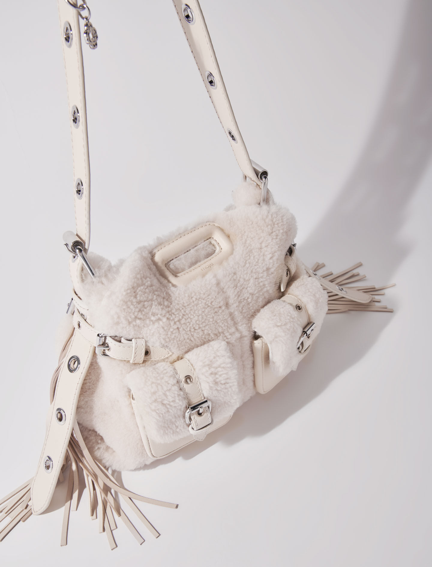 Miss M Mini faux fur cargo bag Miss M Mini Maje