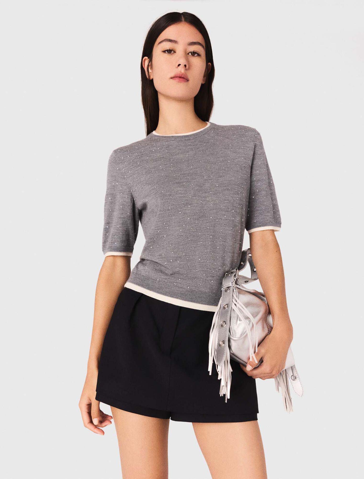 100% wool short-sleeve jumper