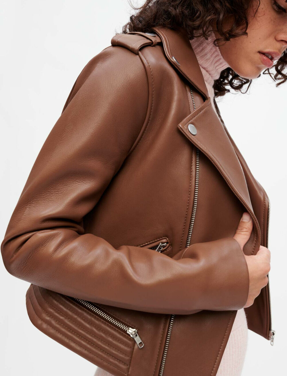 Maje leather jacket cheap
