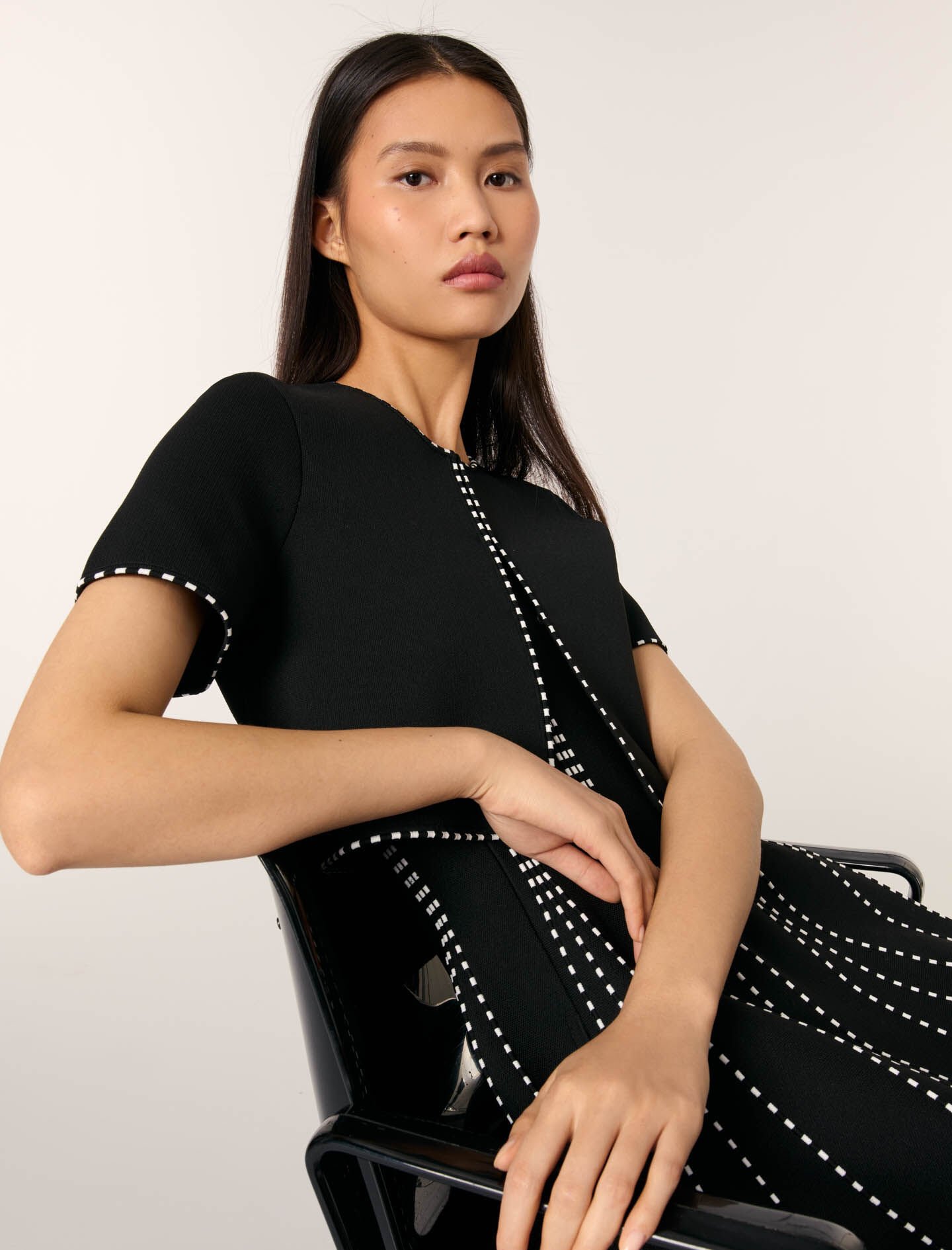 Short jacquard knit dress - Short dresses | Maje
