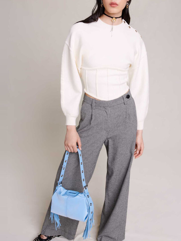 Wide-leg suit trousers