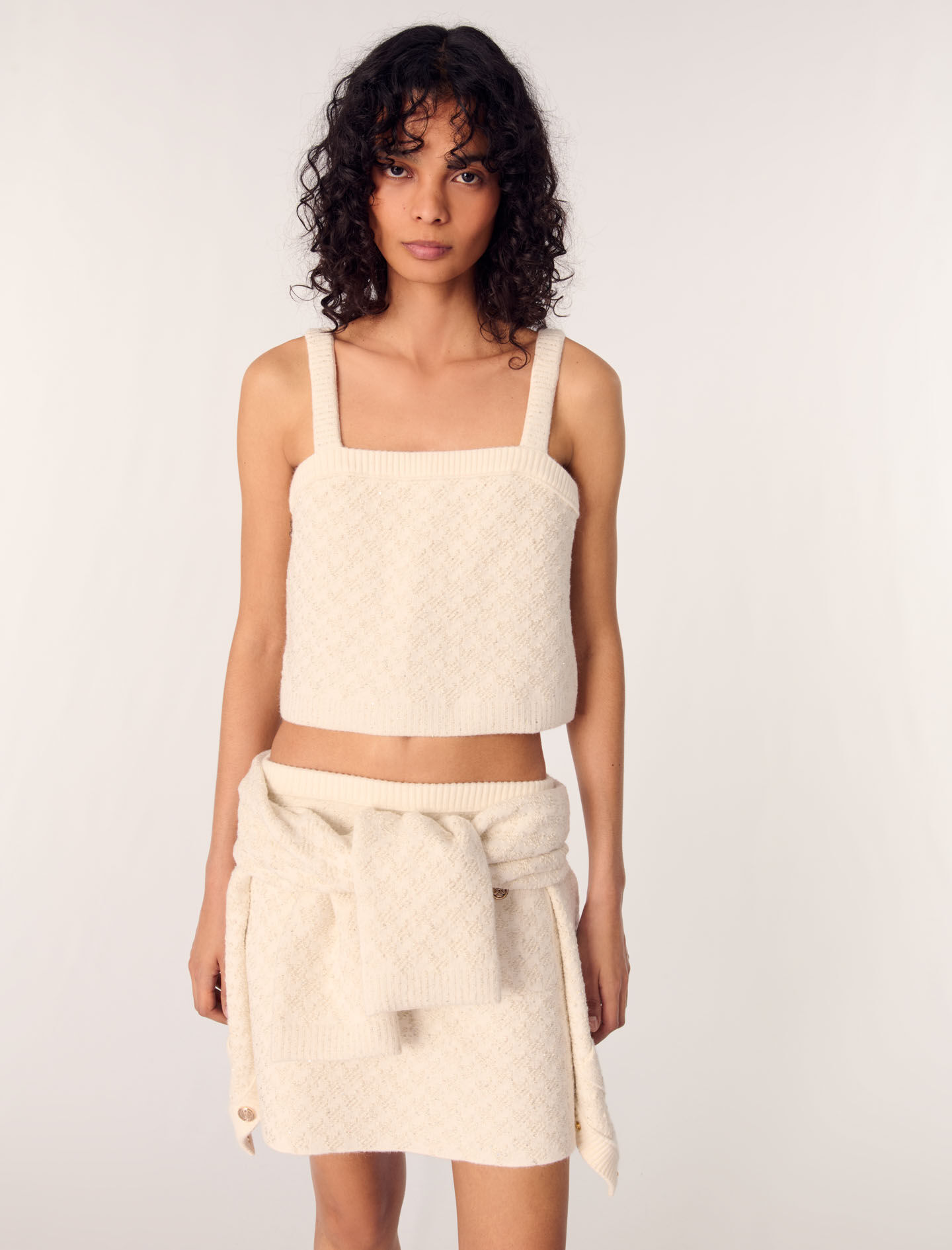 【新品・タグ付き】laubeblanc Cropped knit tops Cropped knit tops – L'AUBE BLANC