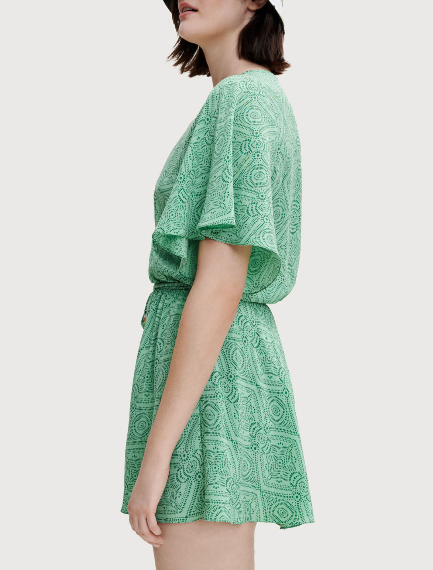 Fluid printed playsuit