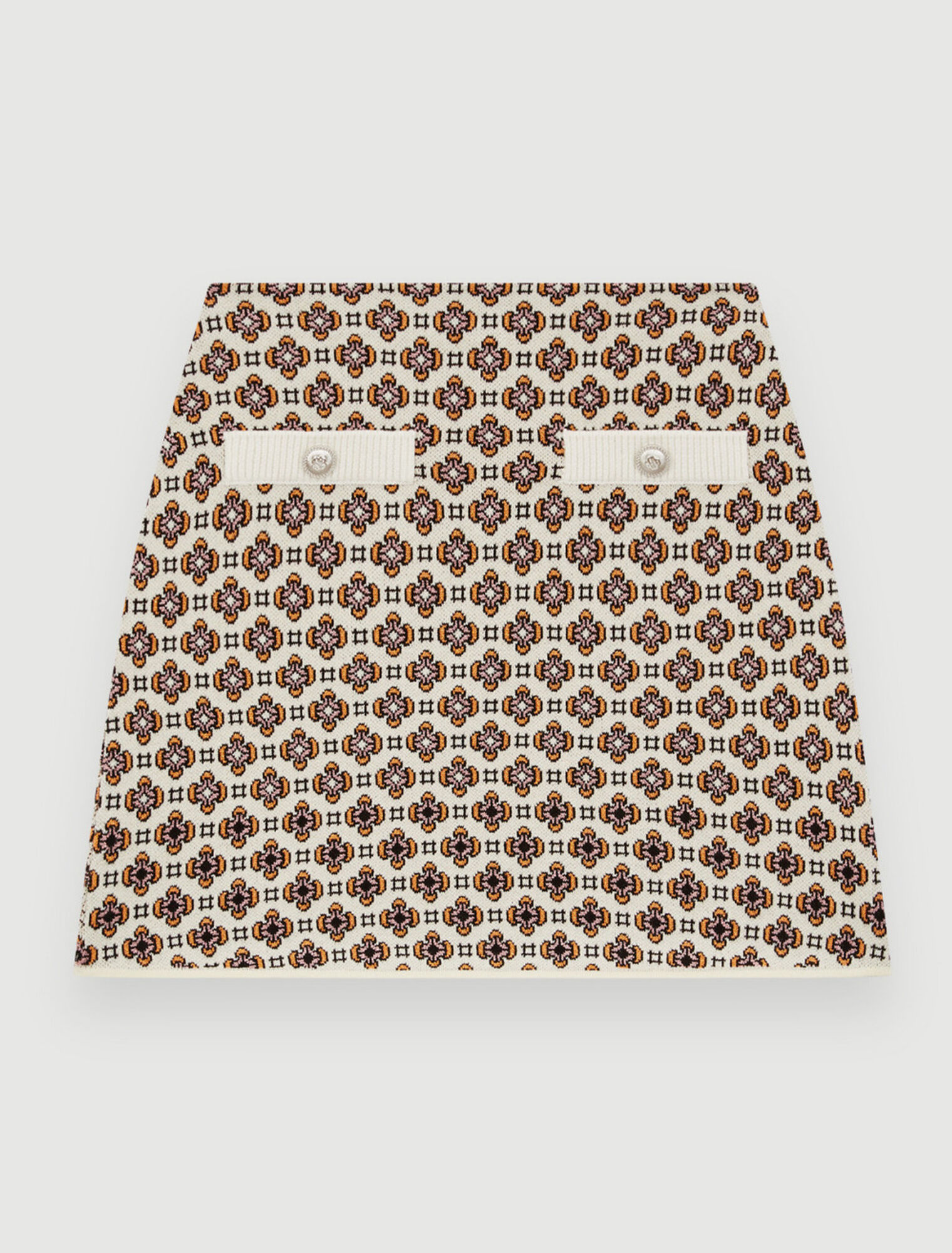Short jacquard skirt