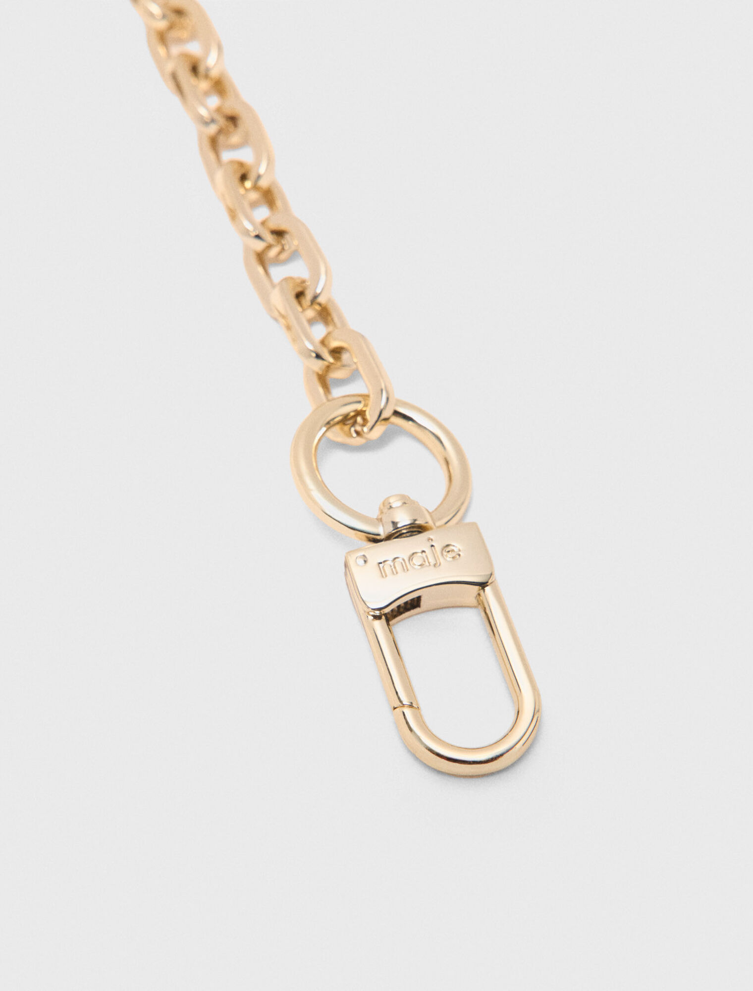 Short metal chain shoulder strap