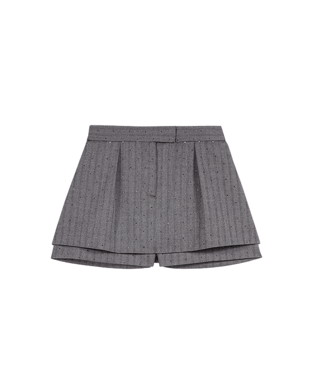 Rhinestone tailored skort