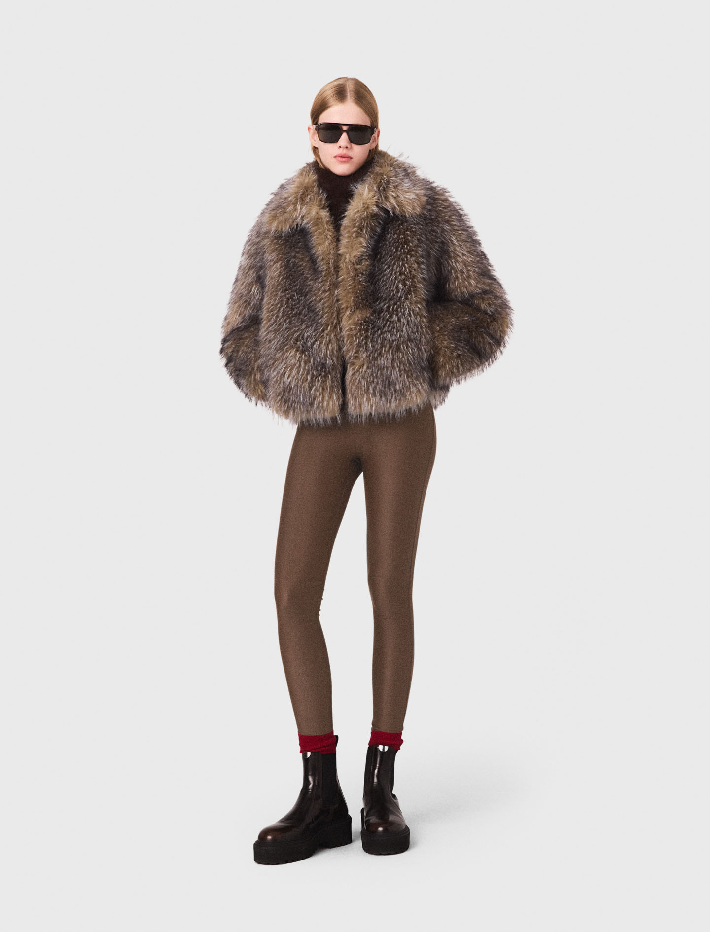 Maje
 Belia Faux Fur Jacket main image 1