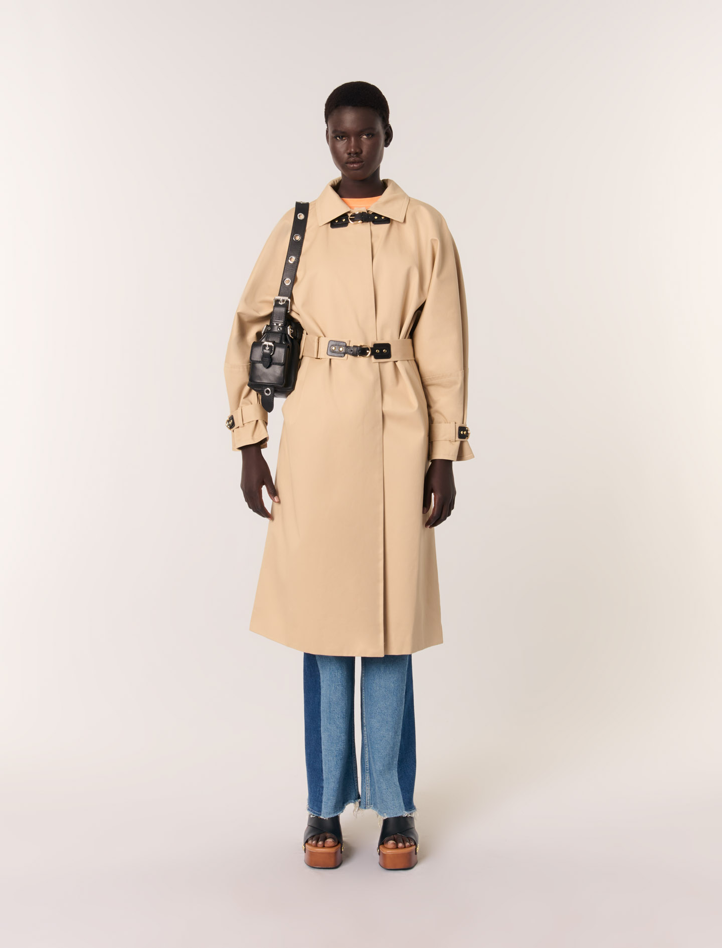 Long trench coat Brown for Women | Maje