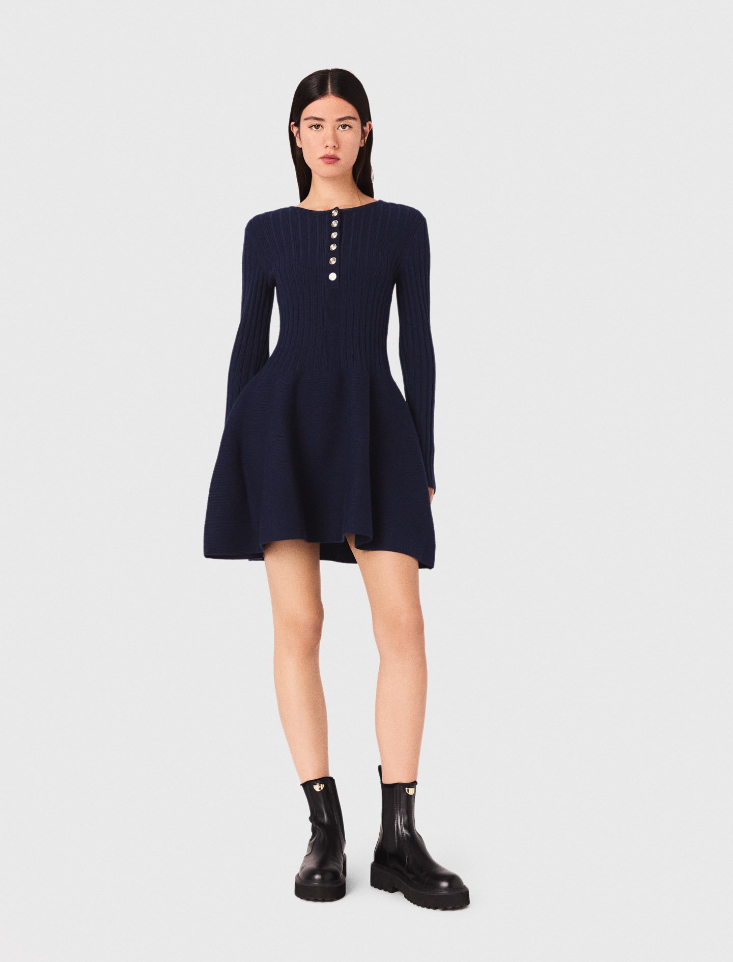 スカート andmary Nei knit set flare dress Nei knit set flare dress