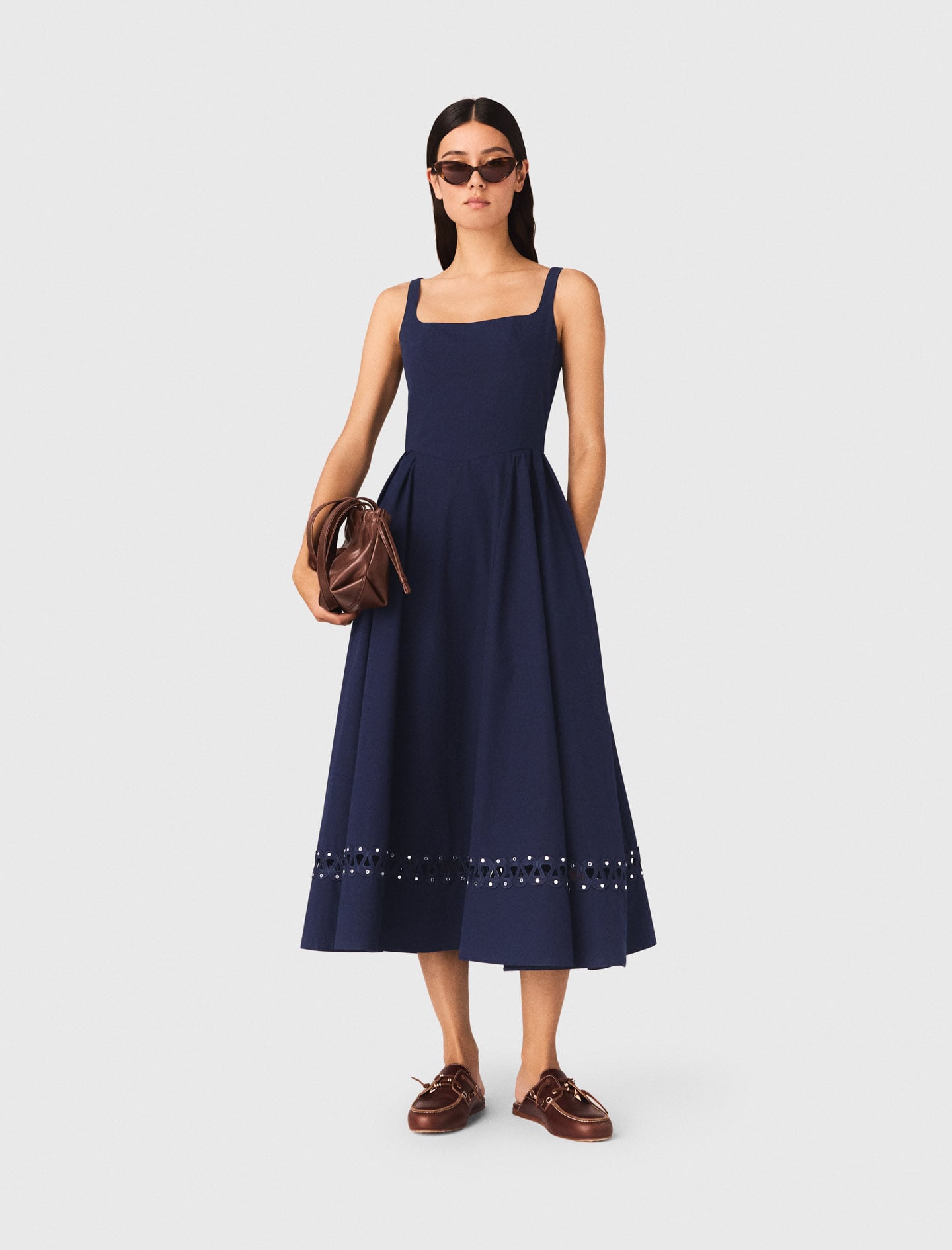 tallow halter midi dress Hannah Slinky Halter Midi Dress • Shop American Threads Women's Trendy Online Boutique Beige / S / No returns/exchanges