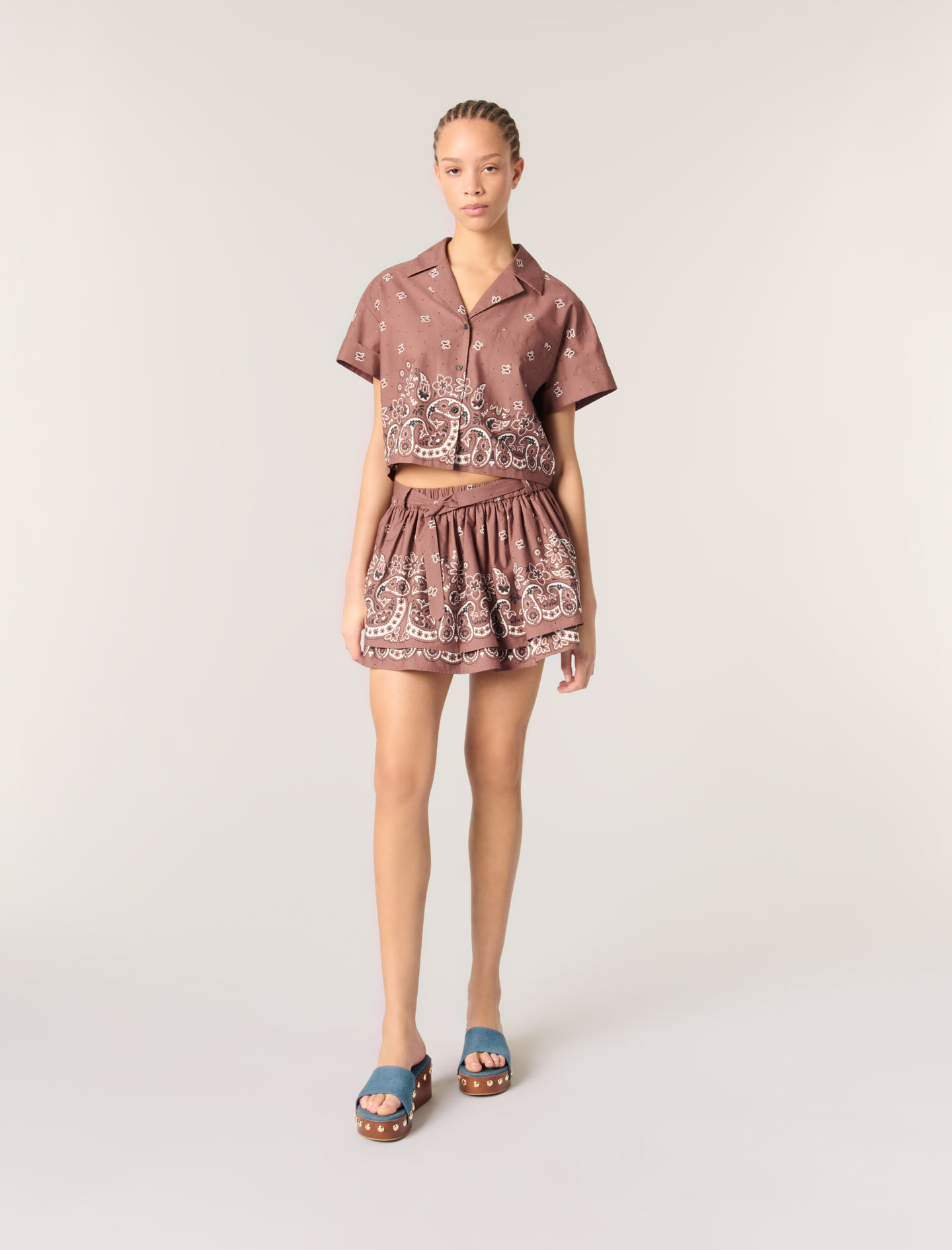 maje 2023 tops トップス Tweed crop top Multicolor For Women | Maje
