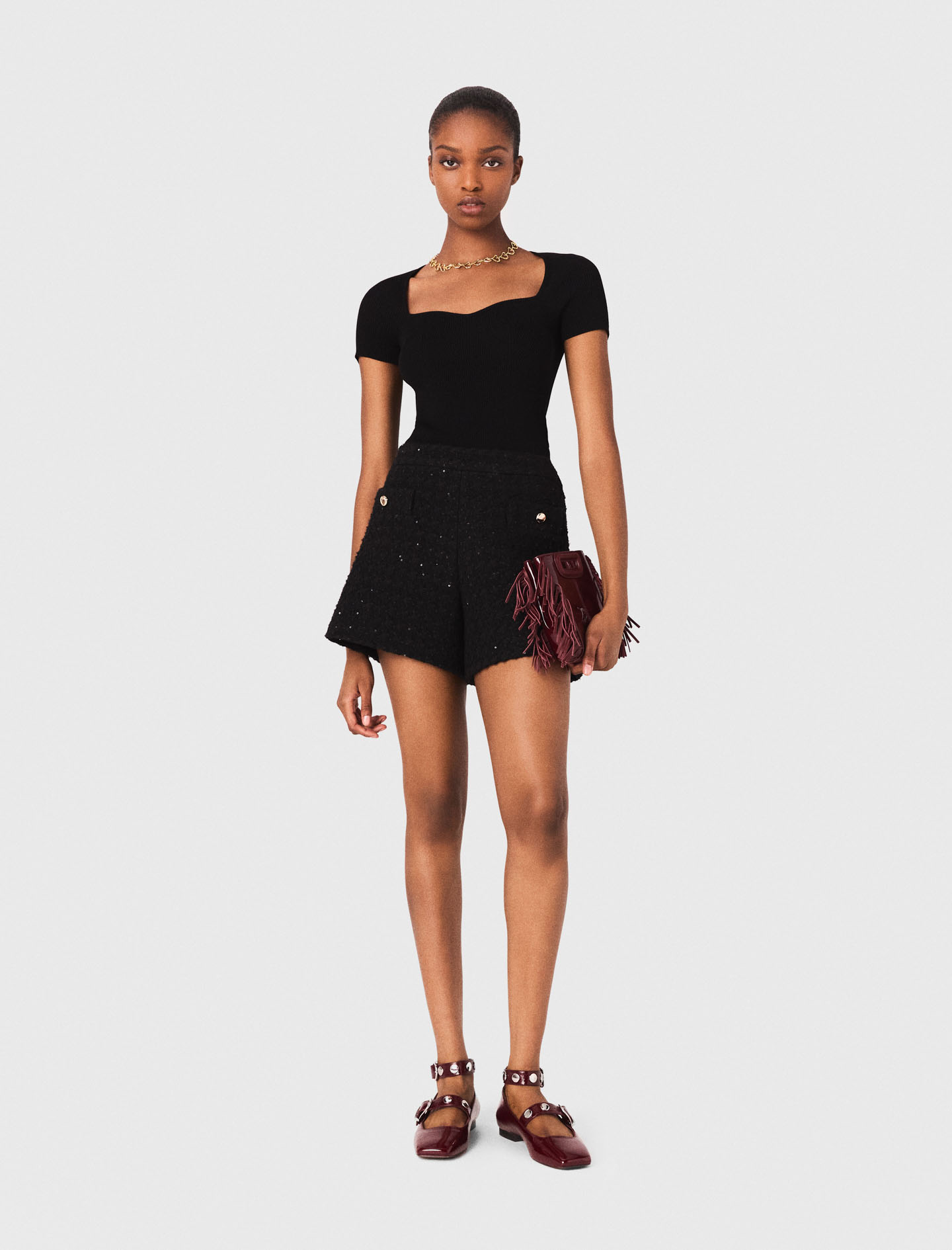 Knit top Black / Gray for Women | Maje
