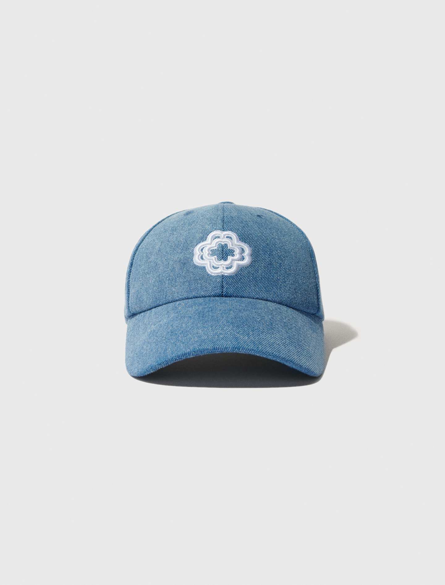 Denim cap with clover logo Blue for Women | Maje