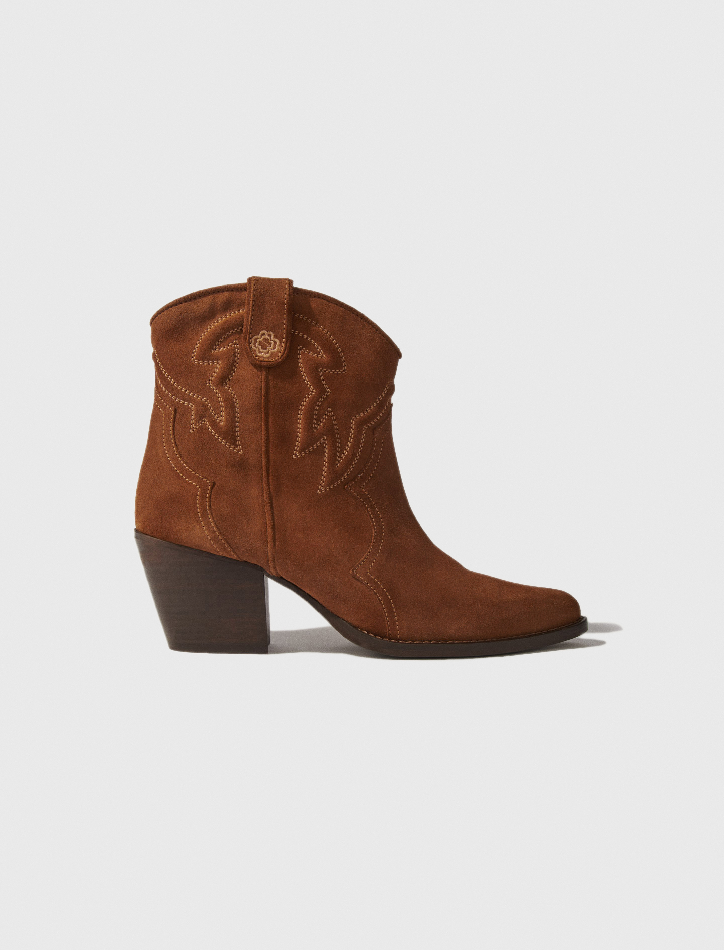 Suede ankle boots Brown for Women | Maje