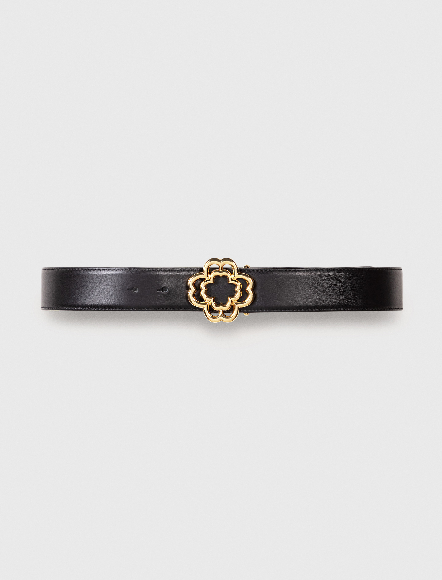 マメクロゴウチ　Basket Detailed Leather Belt Maje_MFACE00352-2517_F_1.jpg