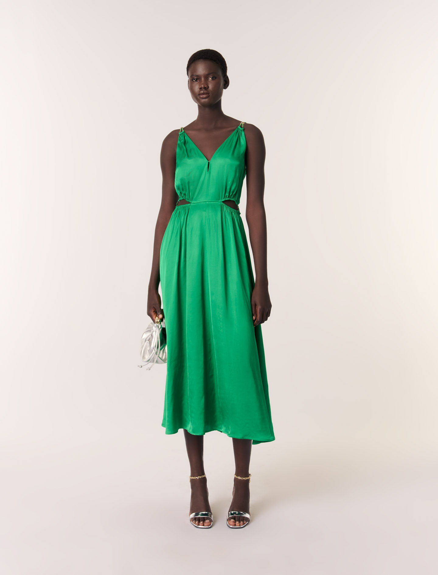 Satin-look maxi dress