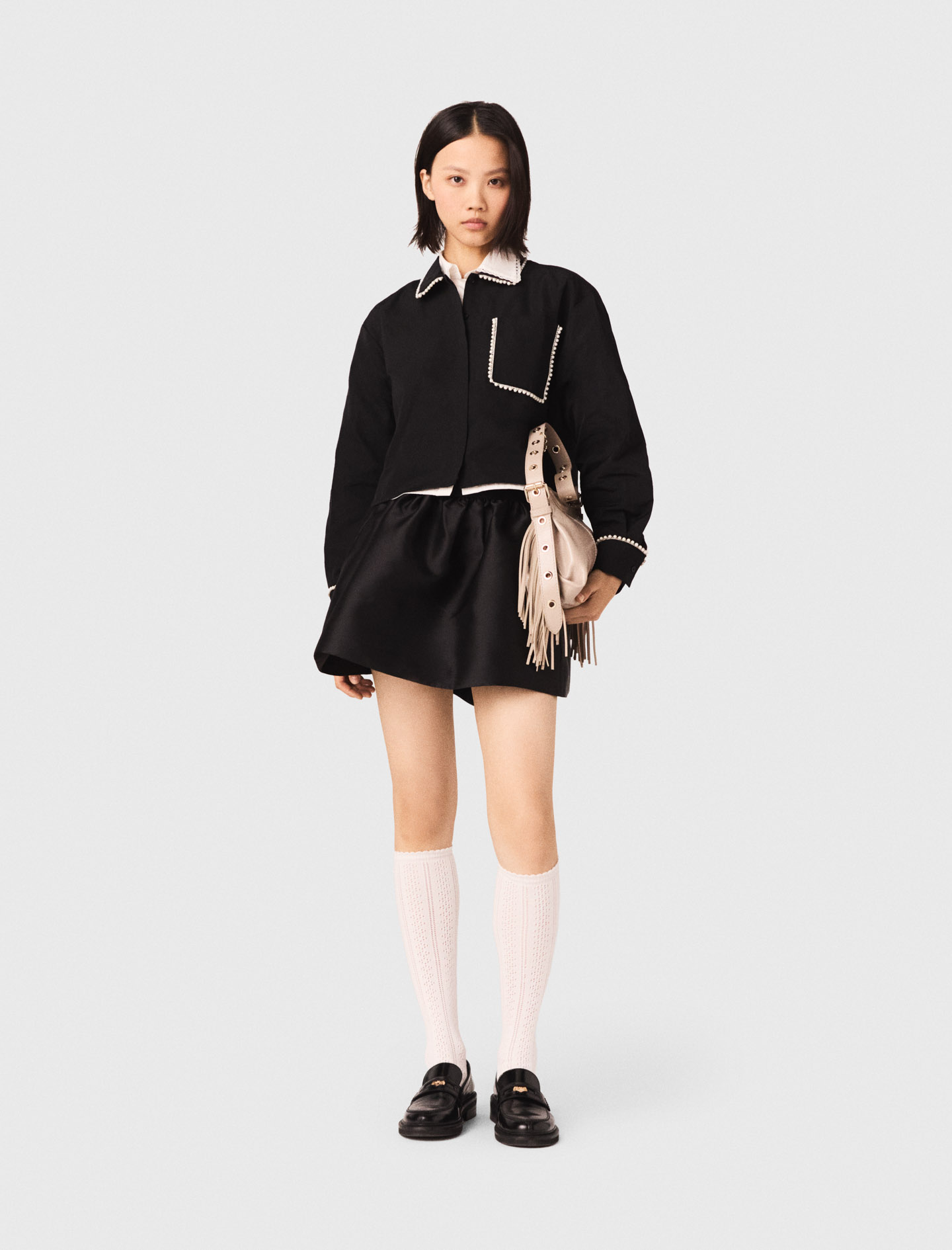 Taffeta shirt Black for Women | Maje